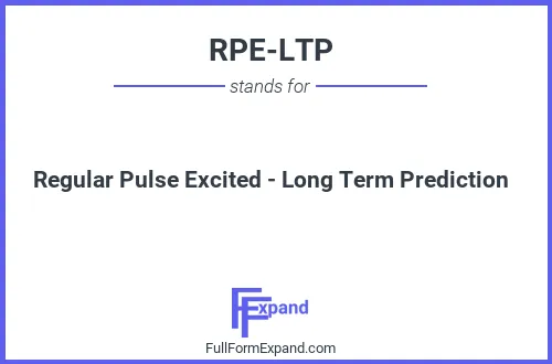 Full form of RPE-LTP