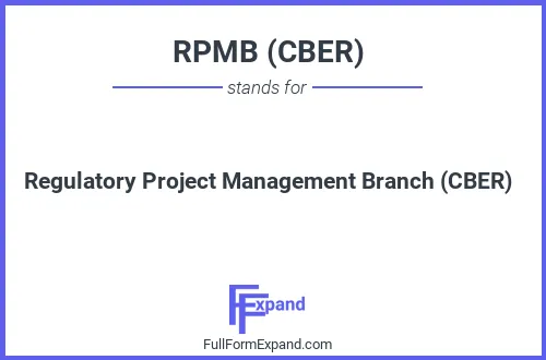 Full form of RPMB (CBER)