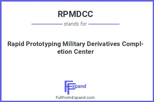 Full form of RPMDCC