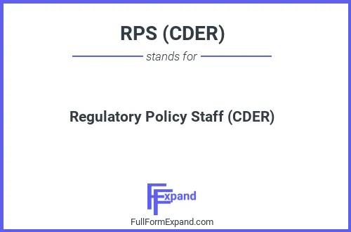 Full form of RPS (CDER)