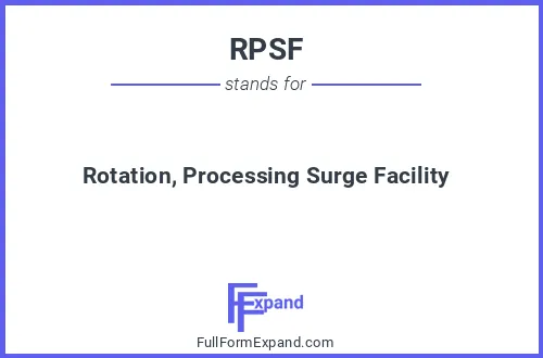 Full form of RPSF