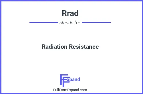 Full form of Rrad