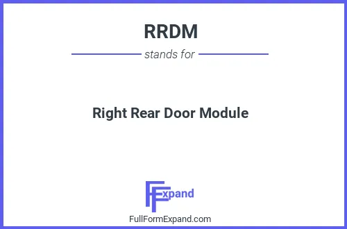 Full form of RRDM