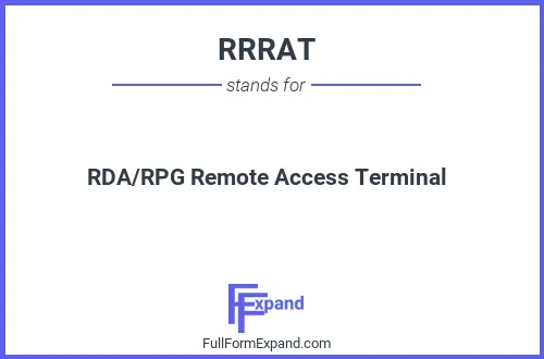 Full form of RRRAT