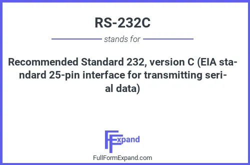 Full form of RS-232C