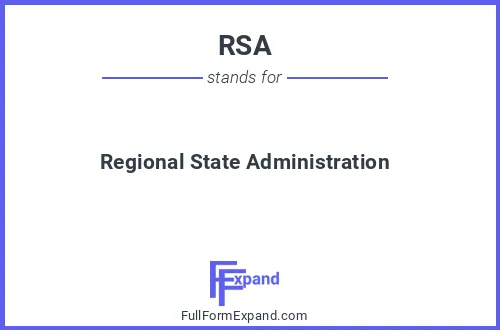 Full form of RSA