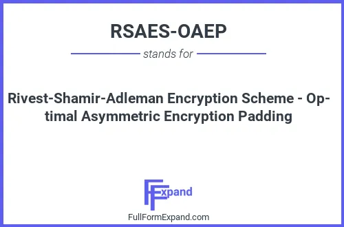Full form of RSAES-OAEP