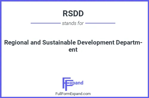 Full form of RSDD