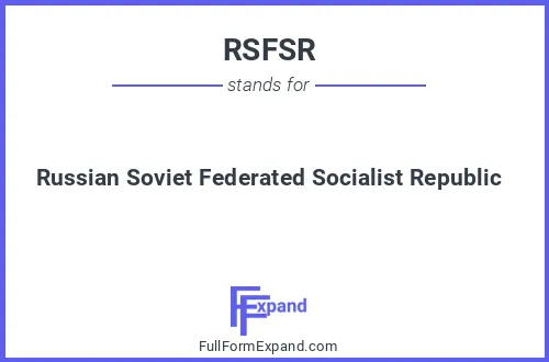 Full form of RSFSR