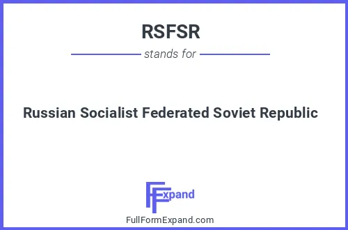 Full form of RSFSR