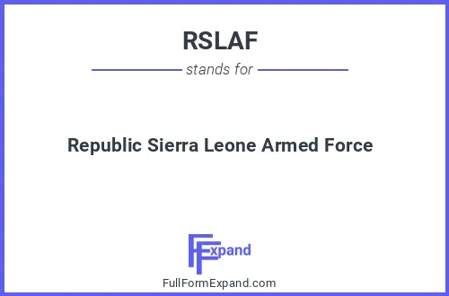 Full form of RSLAF