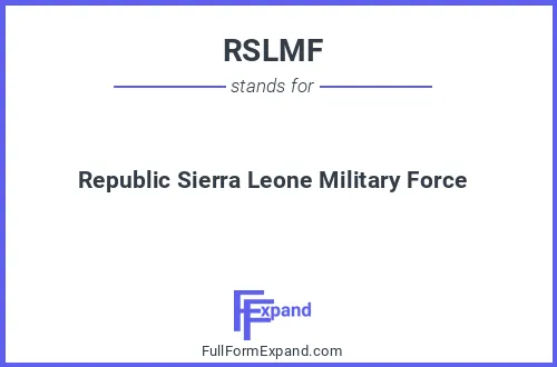 Full form of RSLMF