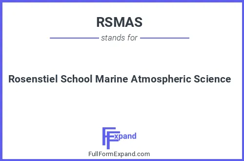 Full form of RSMAS