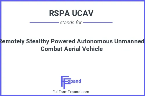 Full form of RSPA UCAV