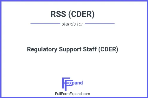 Full form of RSS (CDER)