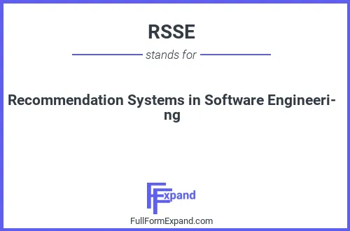 Full form of RSSE