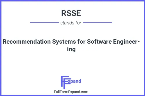 Full form of RSSE