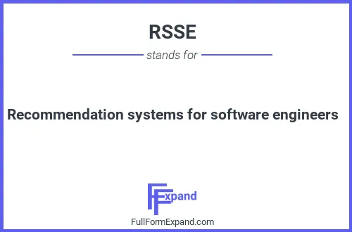 Full form of RSSE