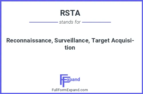 Full form of RSTA