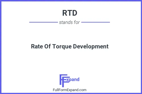 Full form of RTD