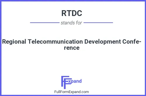 Full form of RTDC