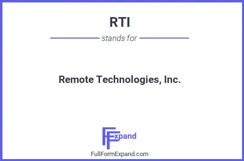 Full form of RTI
