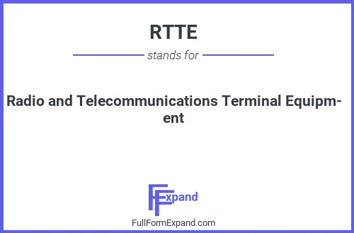 Full form of RTTE