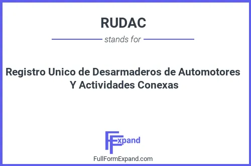 Full form of RUDAC