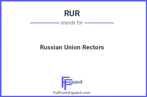 Full form of RUR