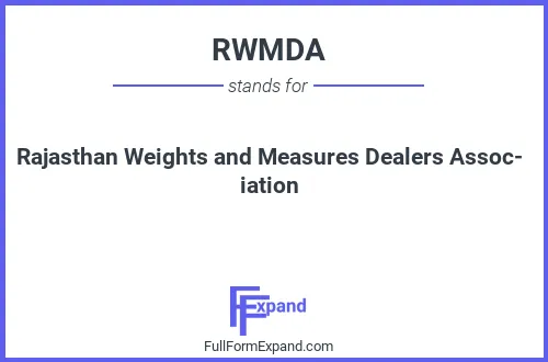 Full form of RWMDA