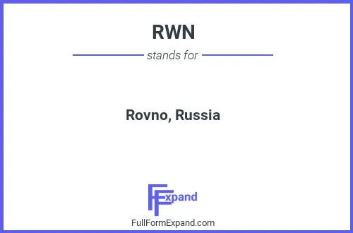 Full form of RWN