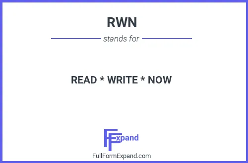 Full form of RWN