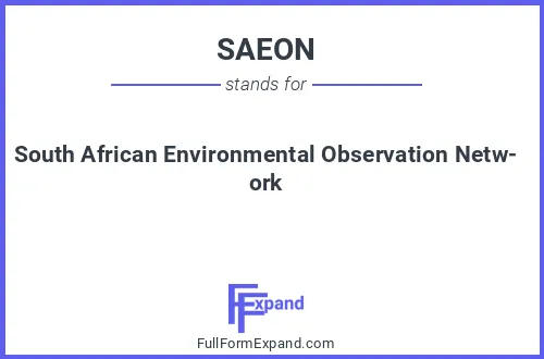Full form of SAEON