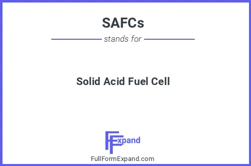 Full form of SAFCs