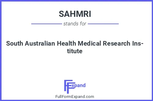Full form of SAHMRI