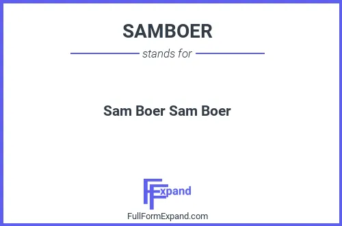 Full form of SAMBOER