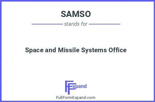 Full form of SAMSO