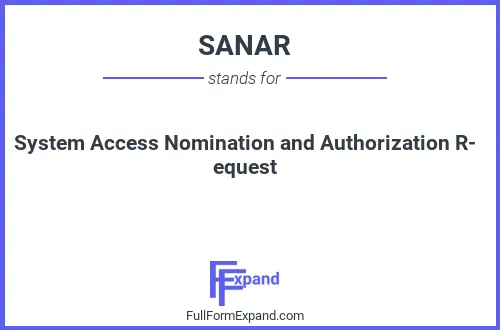 Full form of SANAR