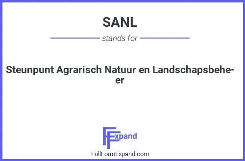 Full form of SANL