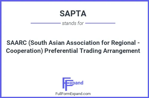 Full form of SAPTA