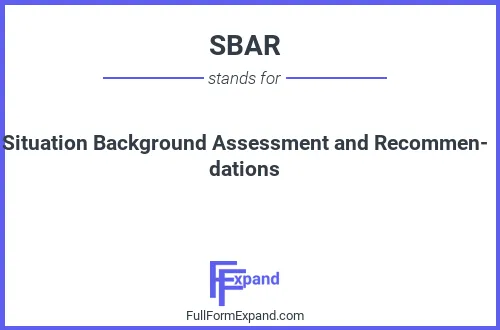 Full form of SBAR