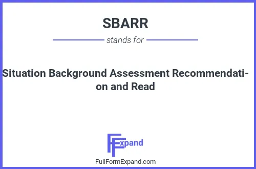 Full form of SBARR