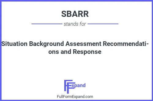 Full form of SBARR