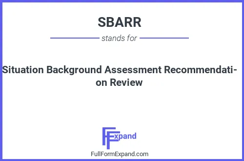 Full form of SBARR