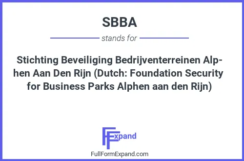 Full form of SBBA