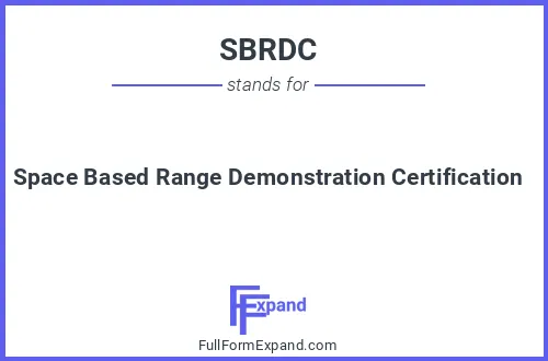 Full form of SBRDC