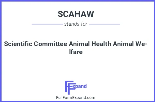 Full form of SCAHAW