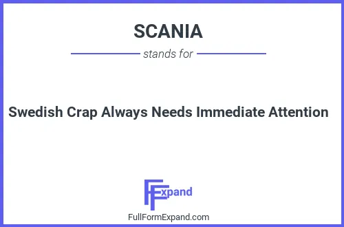 Full form of SCANIA