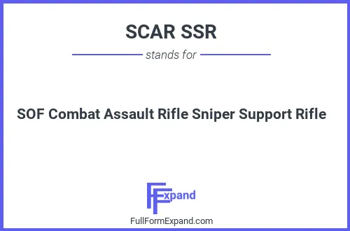 Full form of SCAR SSR
