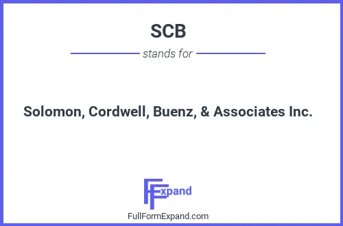 Full form of SCB